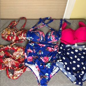 Vintage style high waisted bikini bundle